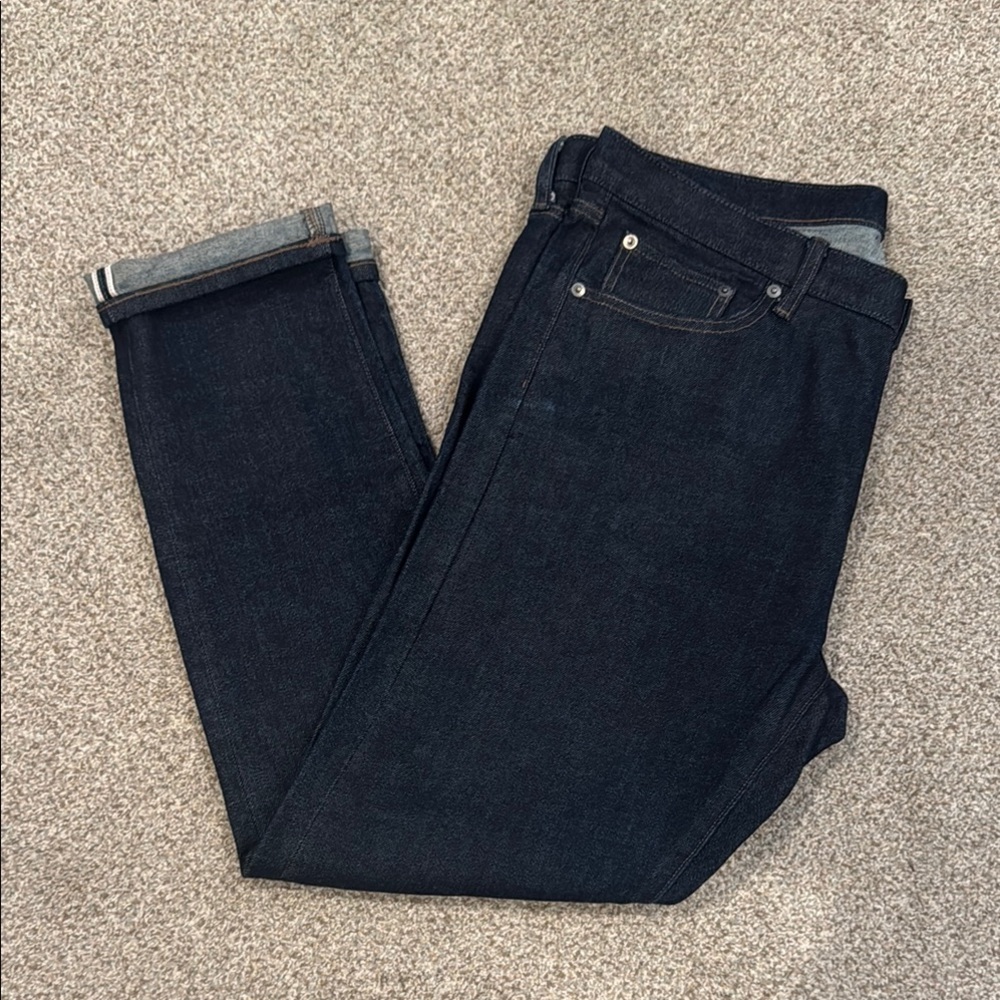 Uniqlo Stretch Selvedge Jeans (Navy)  Size W36xL32